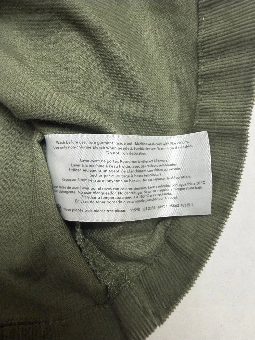 Carter's Girls 12M Olive Green Corduroy Dress